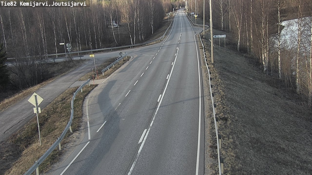 Weather Camera Image Väg 82 Kemijärvi, Joutsijärvi, Kemijärvi, Lappi