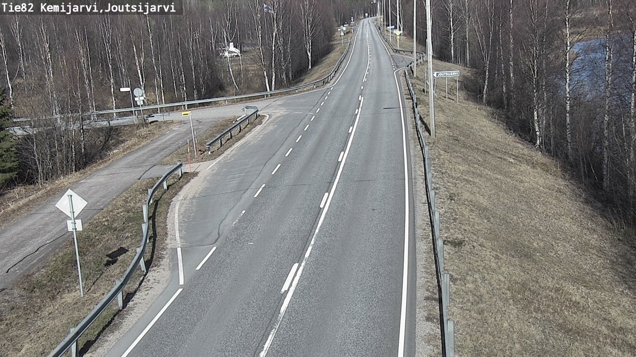 Weather Camera Image Väg 82 Kemijärvi, Joutsijärvi, Kemijärvi, Lappi