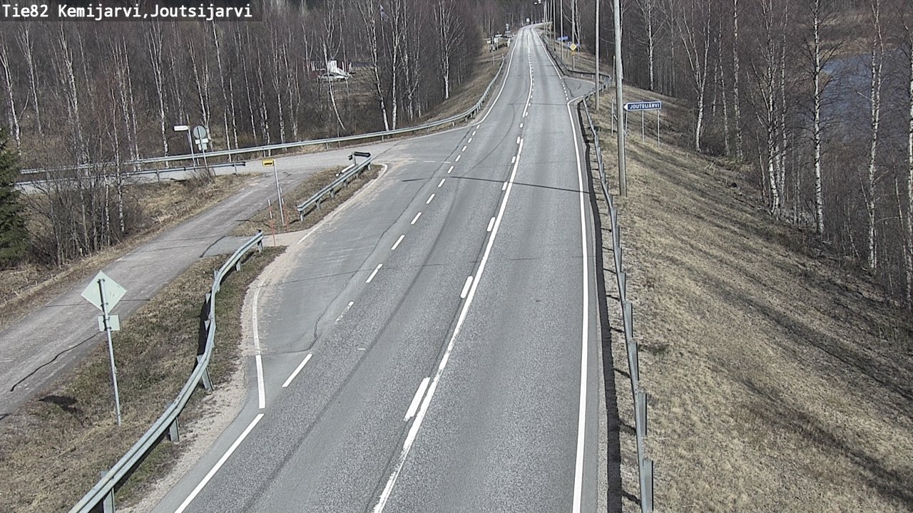 Weather Camera Image Väg 82 Kemijärvi, Joutsijärvi, Kemijärvi, Lappi
