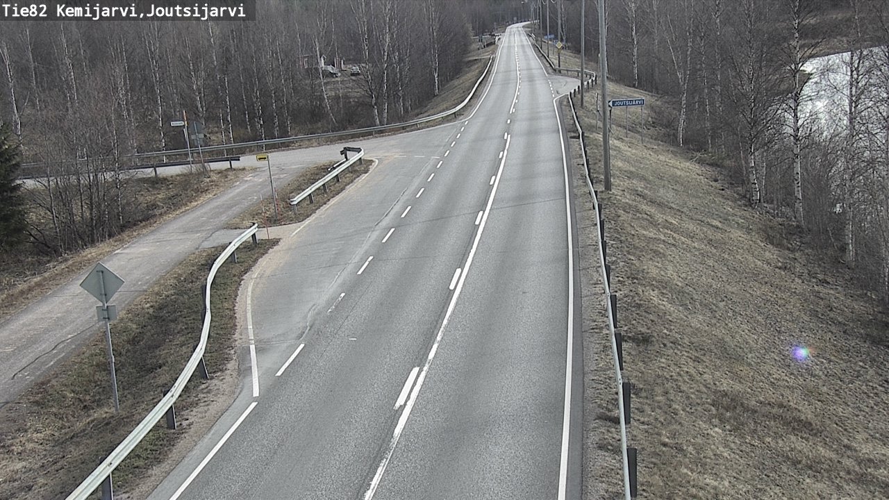 Weather Camera Image Väg 82 Kemijärvi, Joutsijärvi, Kemijärvi, Lappi