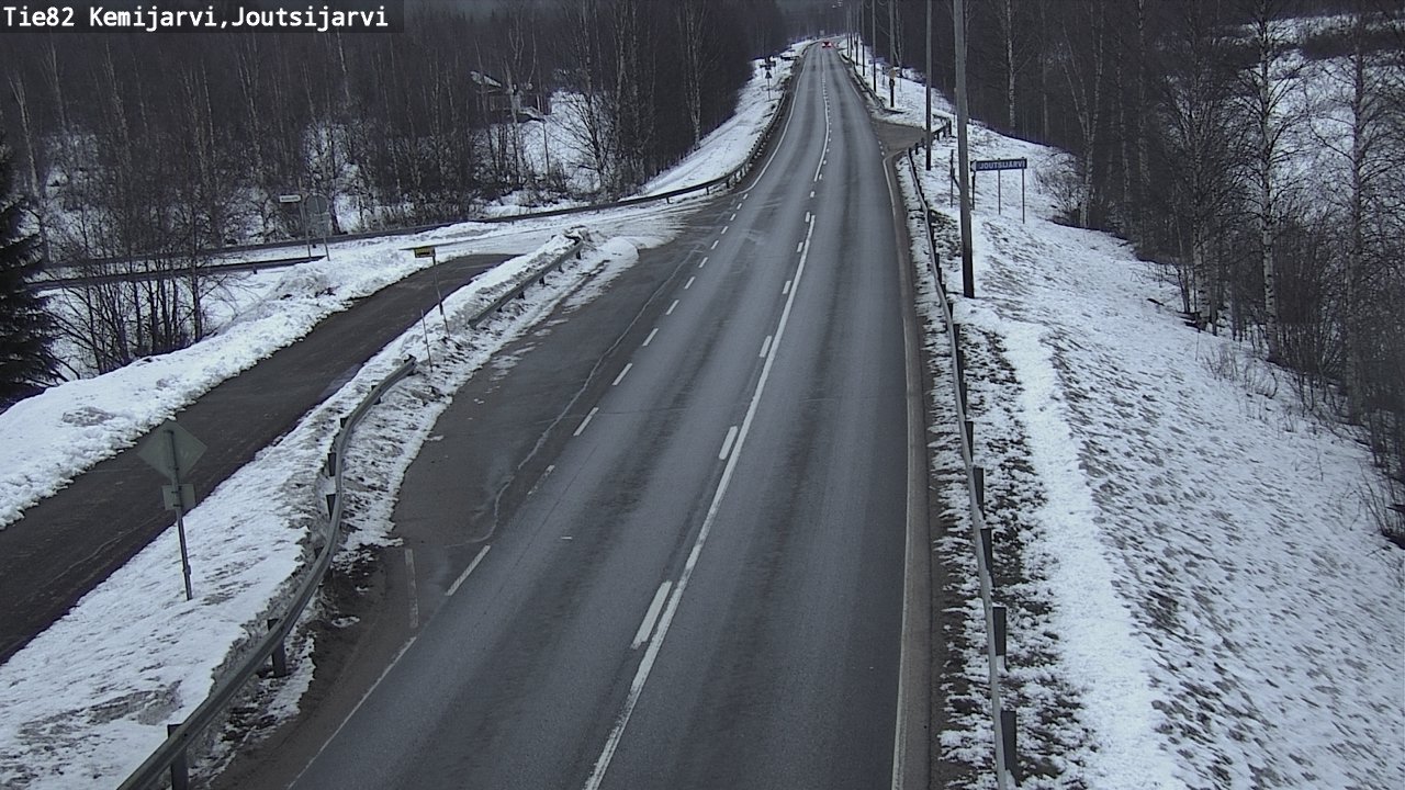 Weather Camera Image Väg 82 Kemijärvi, Joutsijärvi, Kemijärvi, Lappi