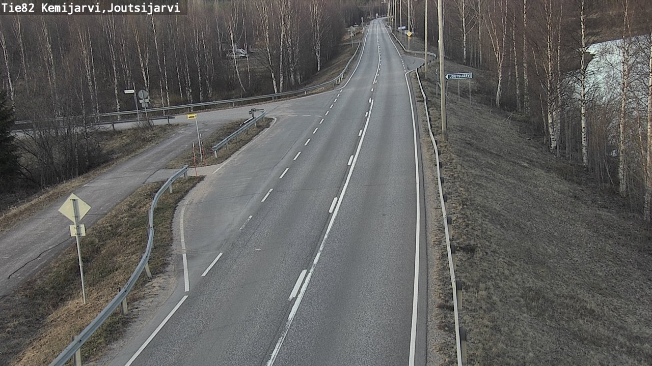 Weather Camera Image Väg 82 Kemijärvi, Joutsijärvi, Kemijärvi, Lappi