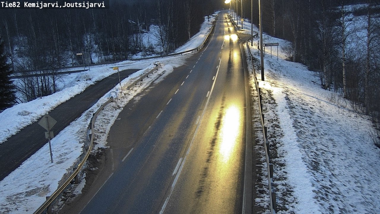 Weather Camera Image Väg 82 Kemijärvi, Joutsijärvi, Kemijärvi, Lappi