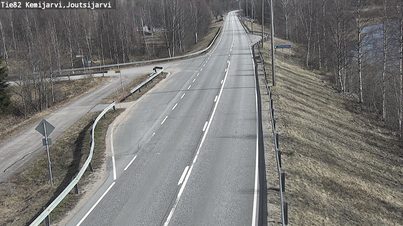 Weather Camera Image Road 82 Kemijärvi, Joutsijärvi, Kemijärvi, Lappi