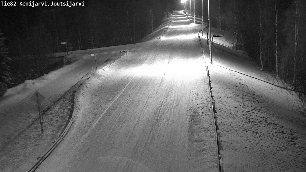 Weather Camera Image Road 82 Kemijärvi, Joutsijärvi, Kemijärvi, Lappi