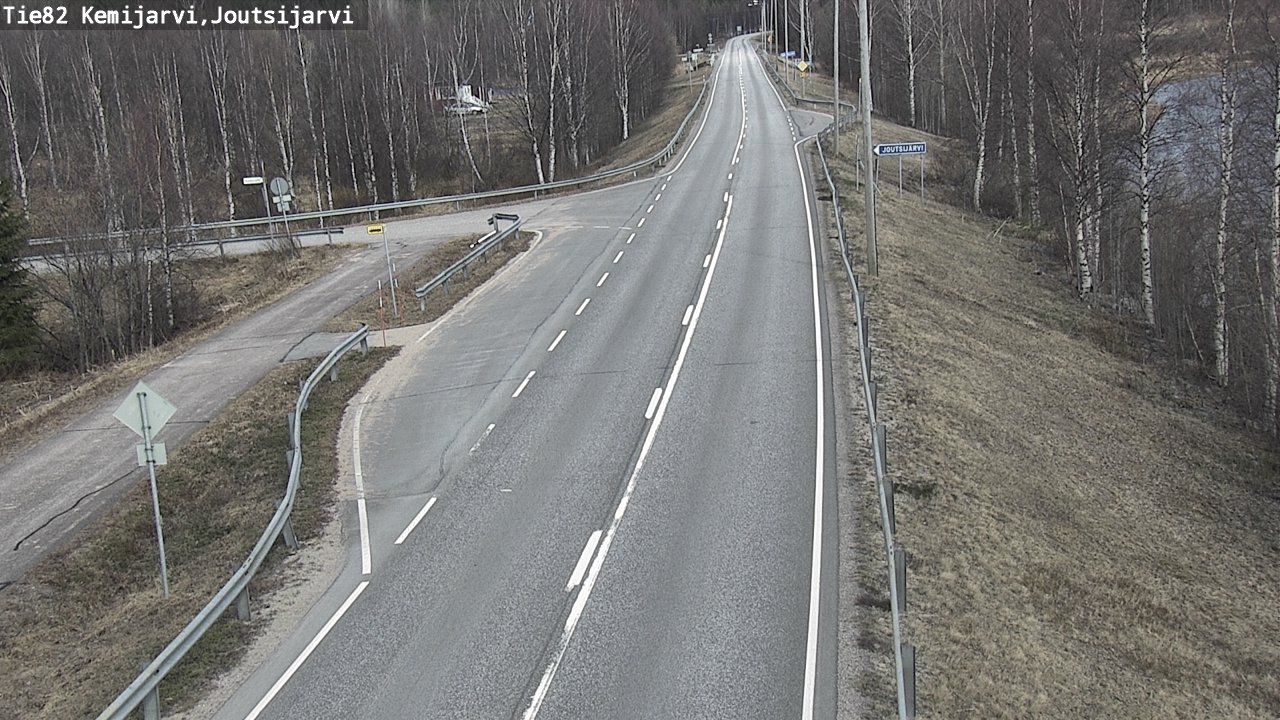 Weather Camera Image Väg 82 Kemijärvi, Joutsijärvi, Kemijärvi, Lappi