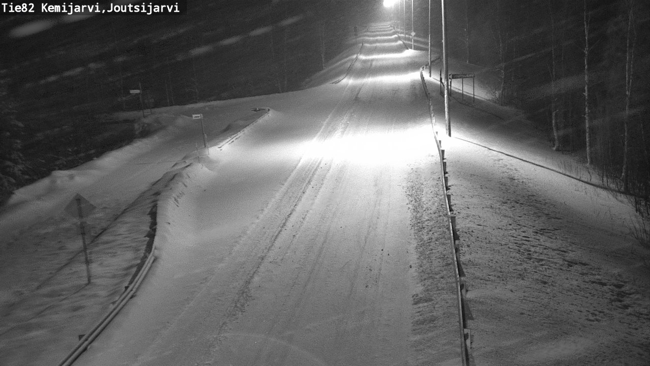 Weather Camera Image Road 82 Kemijärvi, Joutsijärvi, Kemijärvi, Lappi