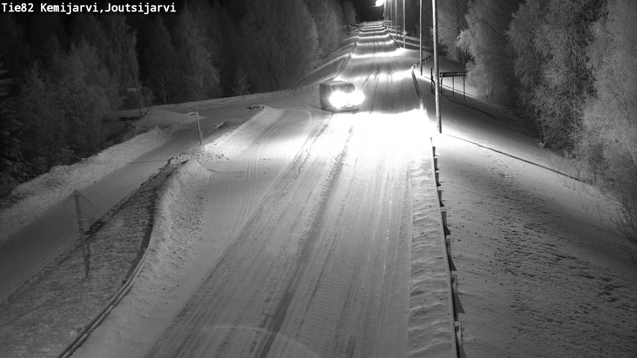 Weather Camera Image Väg 82 Kemijärvi, Joutsijärvi, Kemijärvi, Lappi