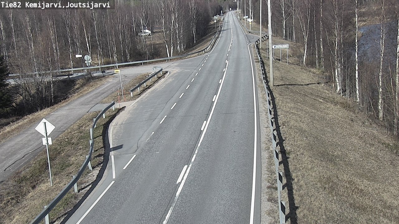 Weather Camera Image Väg 82 Kemijärvi, Joutsijärvi, Kemijärvi, Lappi