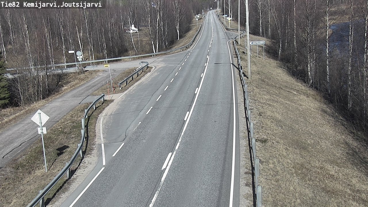Weather Camera Image Väg 82 Kemijärvi, Joutsijärvi, Kemijärvi, Lappi