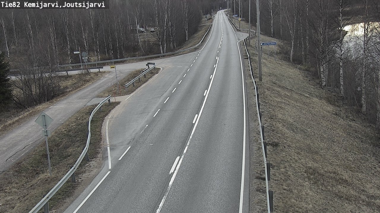 Weather Camera Image Väg 82 Kemijärvi, Joutsijärvi, Kemijärvi, Lappi