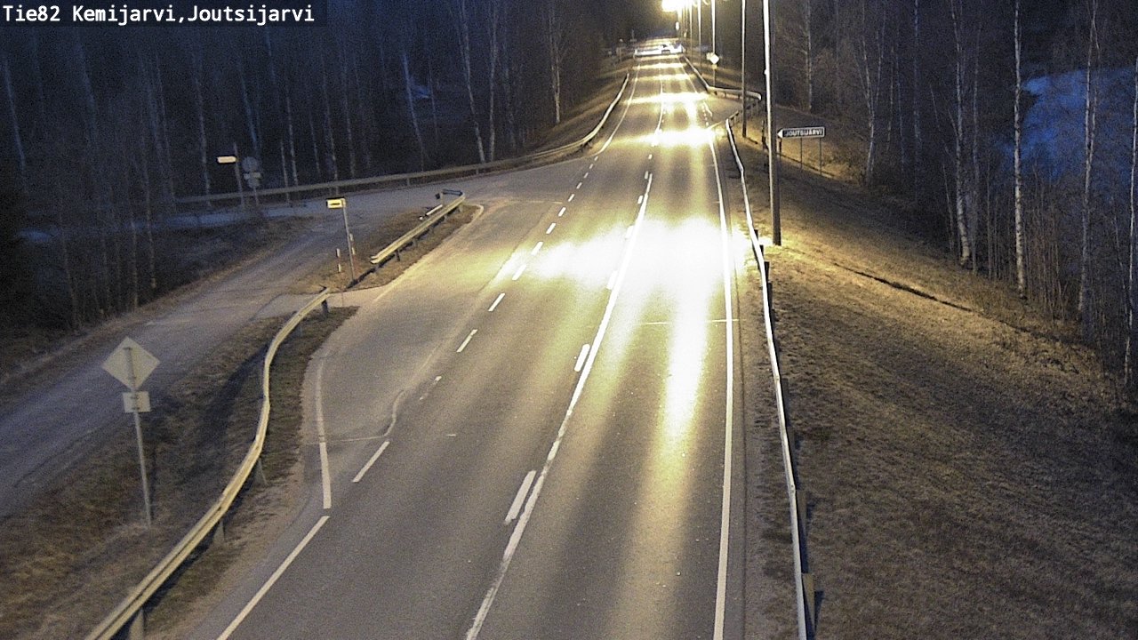 Weather Camera Image Road 82 Kemijärvi, Joutsijärvi, Kemijärvi, Lappi