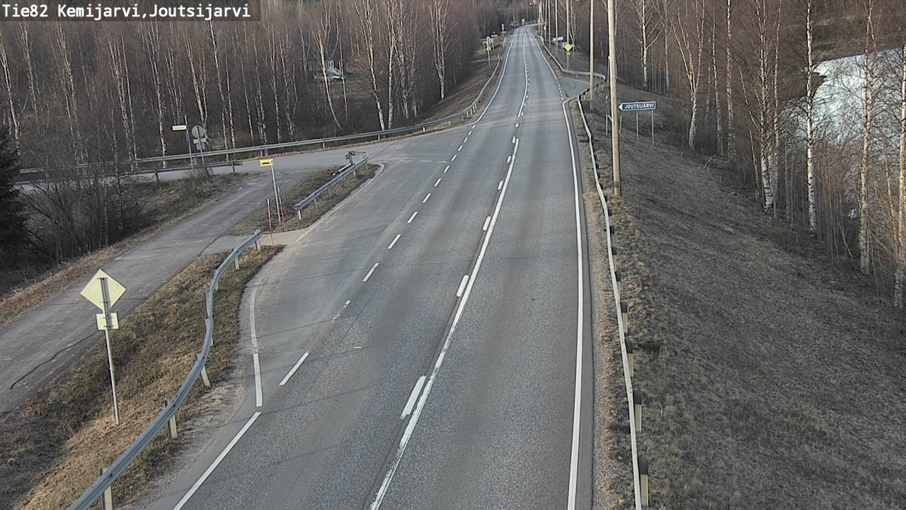 Weather Camera Image Väg 82 Kemijärvi, Joutsijärvi, Kemijärvi, Lappi
