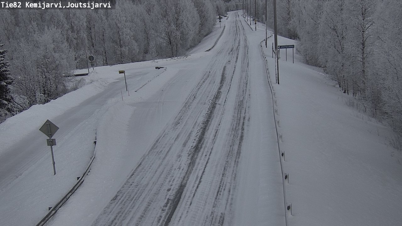 Weather Camera Image Road 82 Kemijärvi, Joutsijärvi, Kemijärvi, Lappi