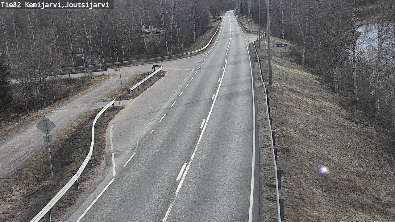 Weather Camera Image Väg 82 Kemijärvi, Joutsijärvi, Kemijärvi, Lappi
