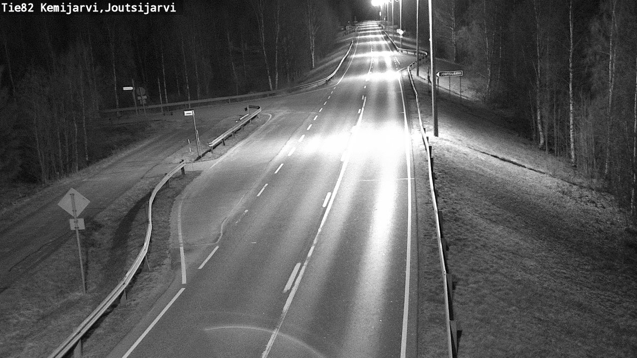 Weather Camera Image Väg 82 Kemijärvi, Joutsijärvi, Kemijärvi, Lappi