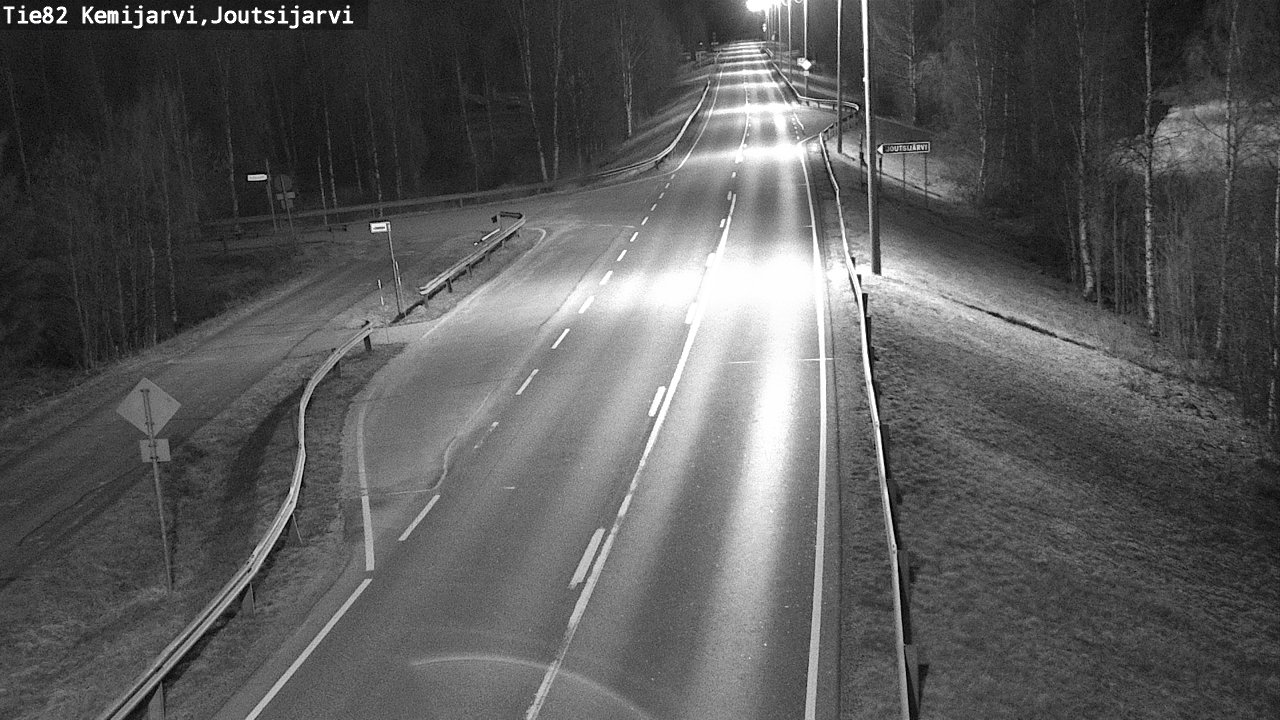 Weather Camera Image Väg 82 Kemijärvi, Joutsijärvi, Kemijärvi, Lappi