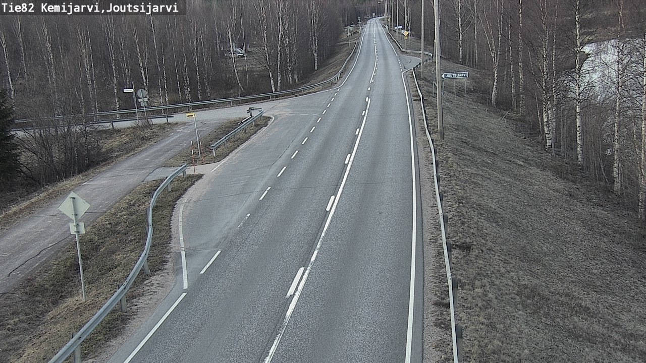 Weather Camera Image Road 82 Kemijärvi, Joutsijärvi, Kemijärvi, Lappi