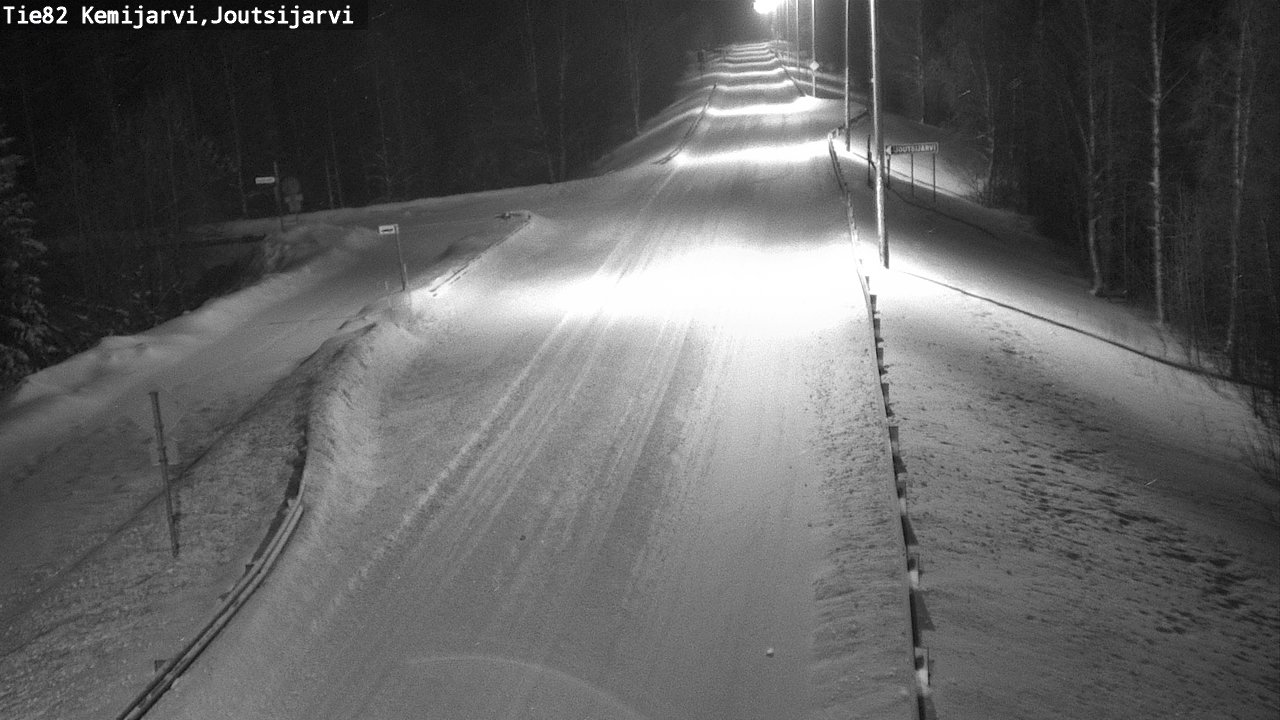 Weather Camera Image Road 82 Kemijärvi, Joutsijärvi, Kemijärvi, Lappi