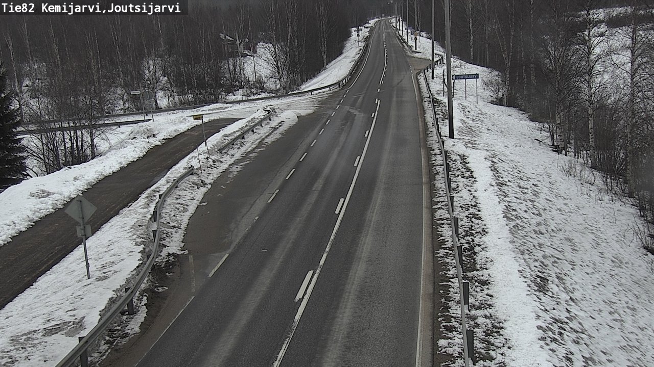 Weather Camera Image Road 82 Kemijärvi, Joutsijärvi, Kemijärvi, Lappi