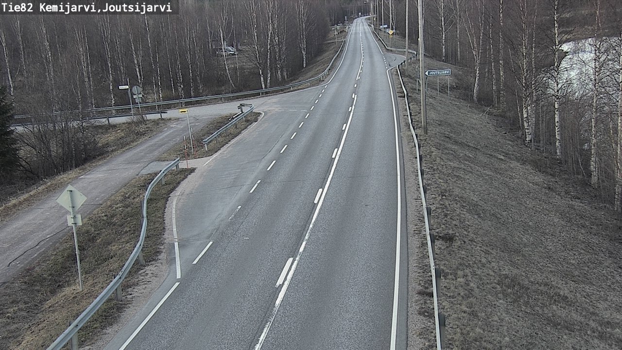 Weather Camera Image Väg 82 Kemijärvi, Joutsijärvi, Kemijärvi, Lappi