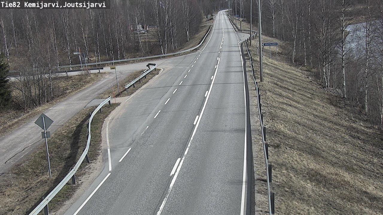 Weather Camera Image Väg 82 Kemijärvi, Joutsijärvi, Kemijärvi, Lappi