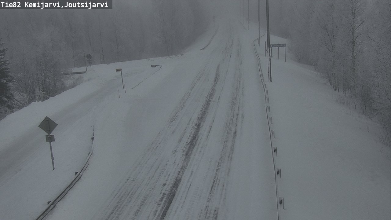 Weather Camera Image Road 82 Kemijärvi, Joutsijärvi, Kemijärvi, Lappi