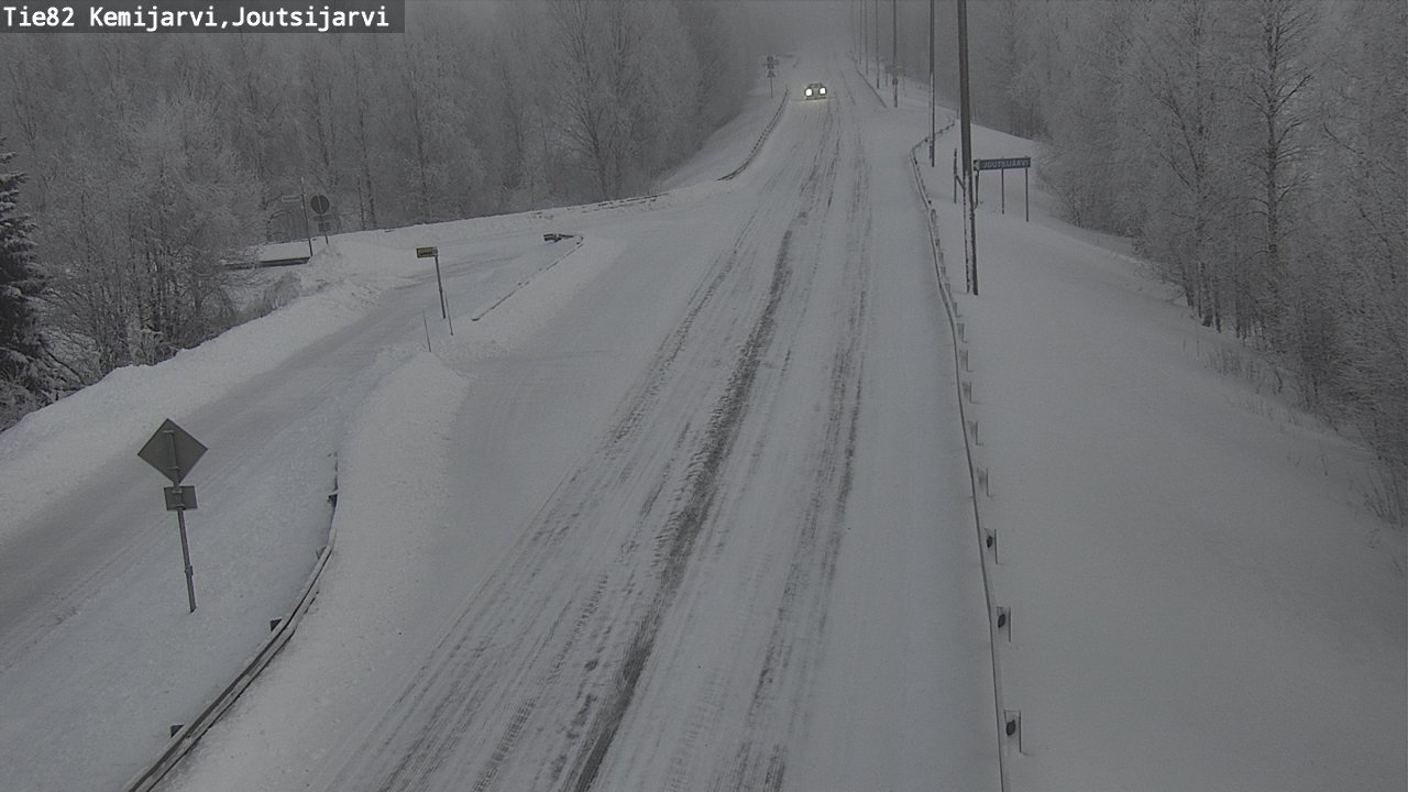 Weather Camera Image Road 82 Kemijärvi, Joutsijärvi, Kemijärvi, Lappi