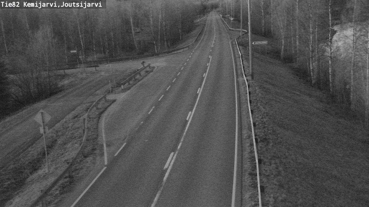Weather Camera Image Road 82 Kemijärvi, Joutsijärvi, Kemijärvi, Lappi