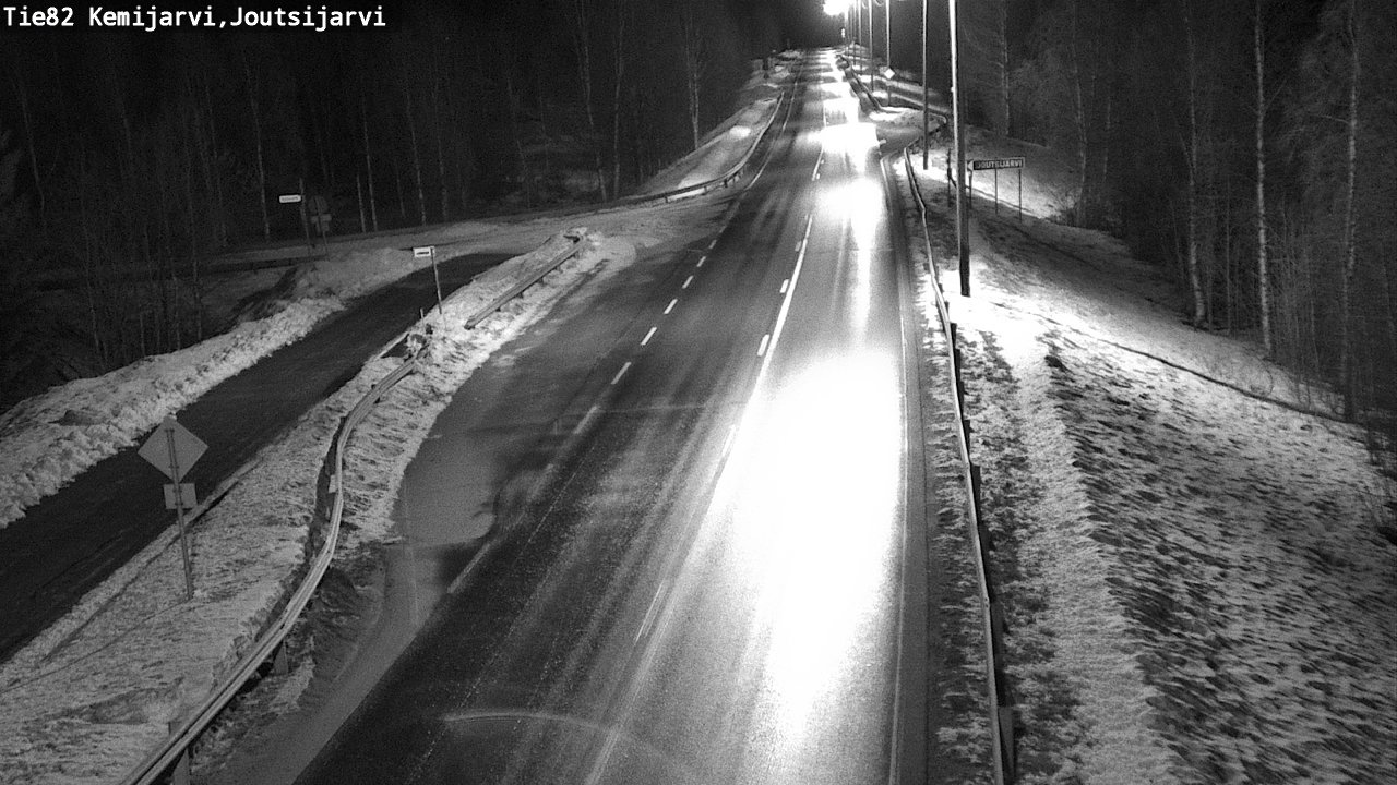 Weather Camera Image Road 82 Kemijärvi, Joutsijärvi, Kemijärvi, Lappi