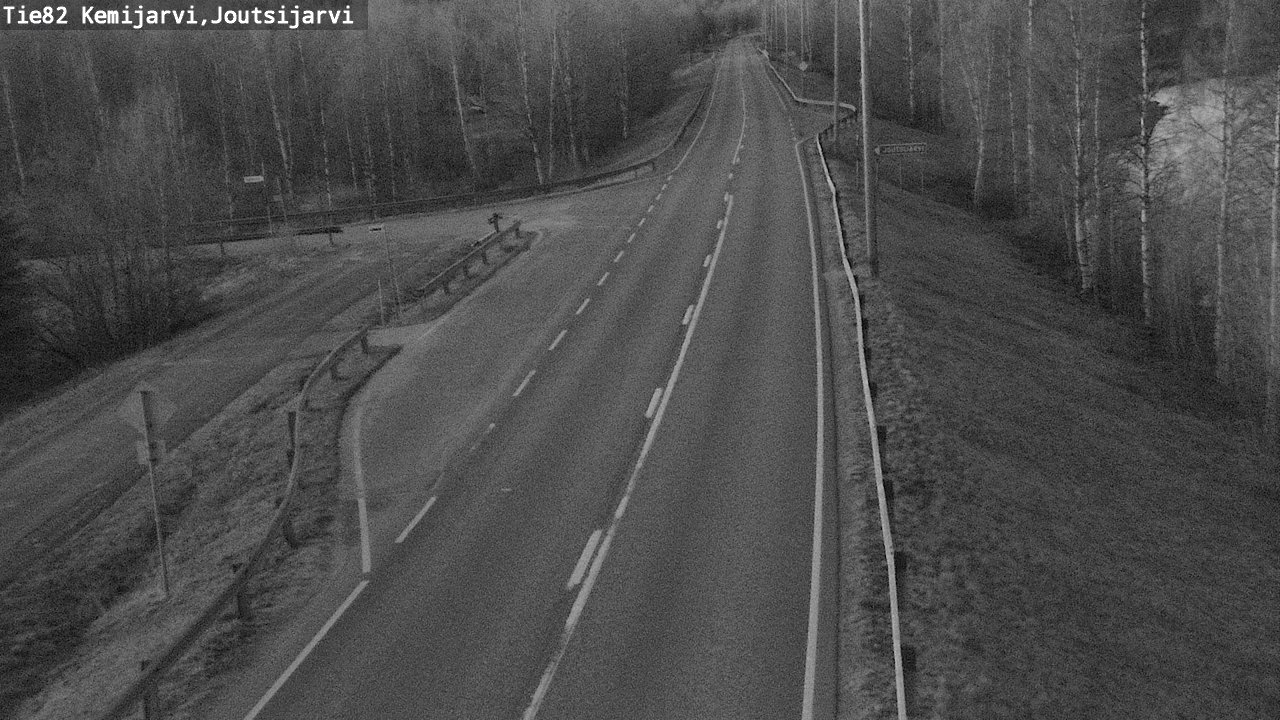 Weather Camera Image Road 82 Kemijärvi, Joutsijärvi, Kemijärvi, Lappi