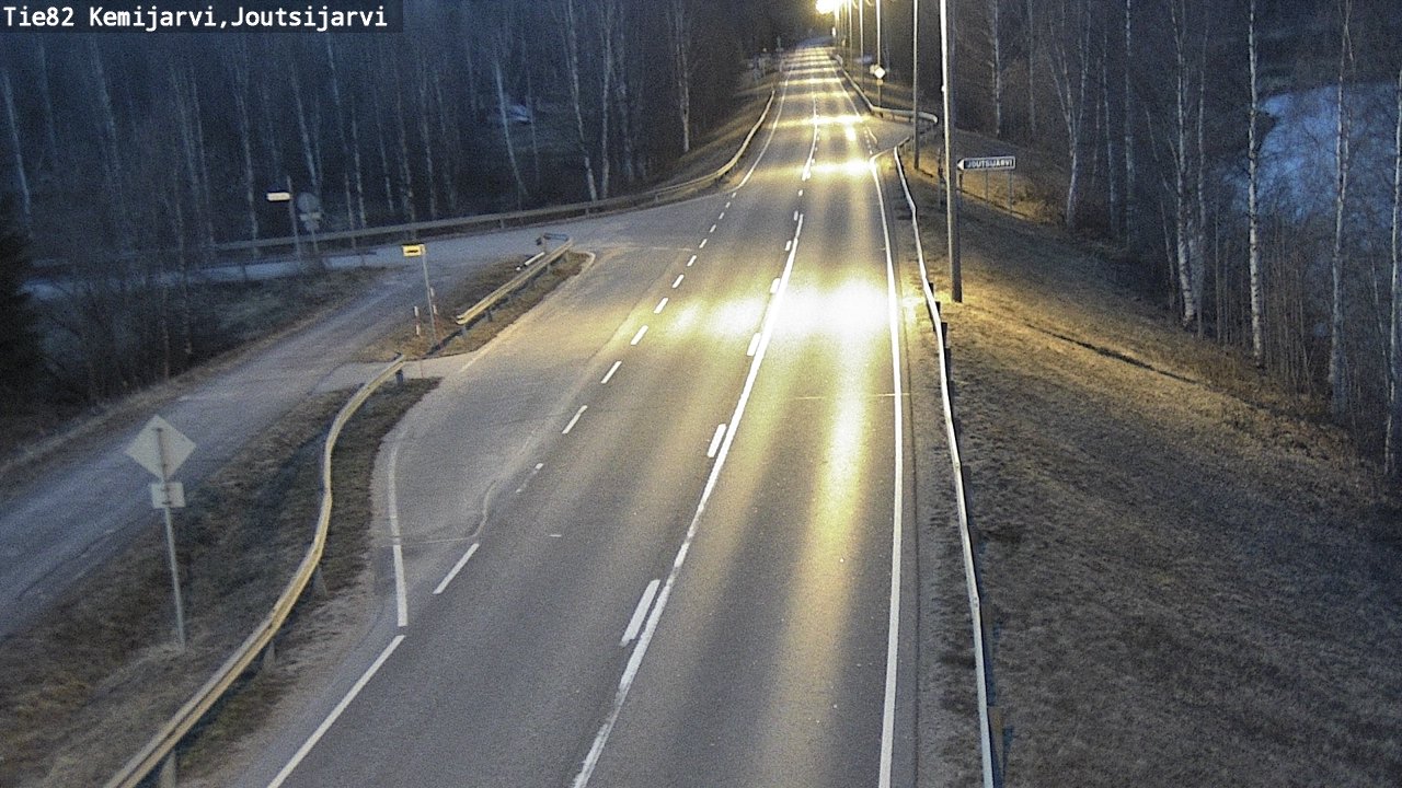 Weather Camera Image Road 82 Kemijärvi, Joutsijärvi, Kemijärvi, Lappi