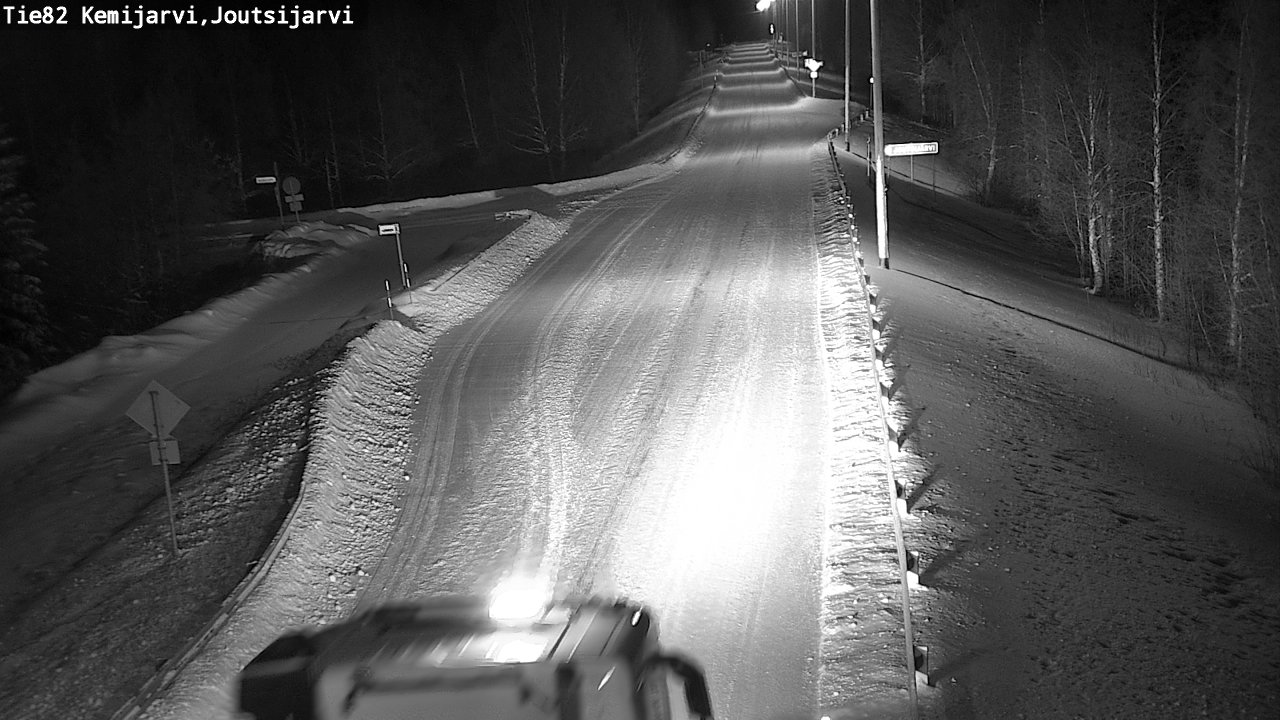 Weather Camera Image Road 82 Kemijärvi, Joutsijärvi, Kemijärvi, Lappi