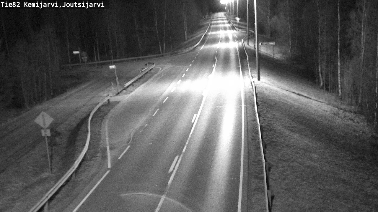 Weather Camera Image Väg 82 Kemijärvi, Joutsijärvi, Kemijärvi, Lappi