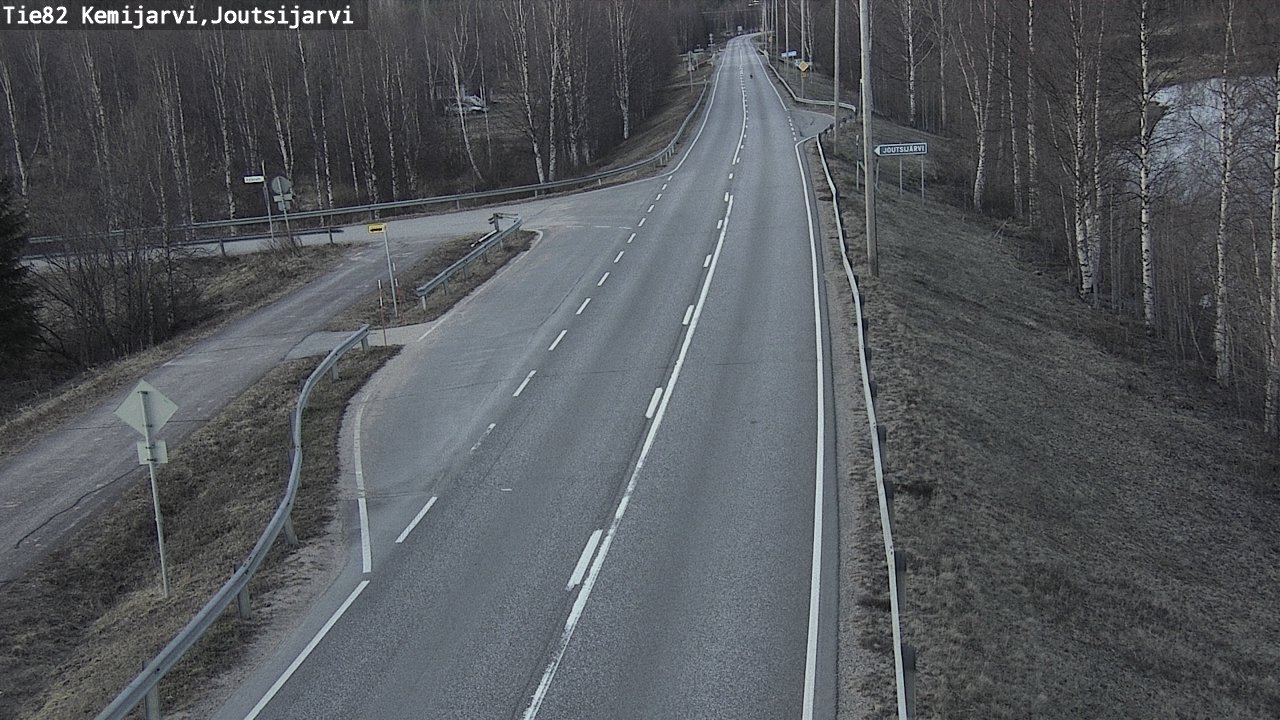 Weather Camera Image Road 82 Kemijärvi, Joutsijärvi, Kemijärvi, Lappi