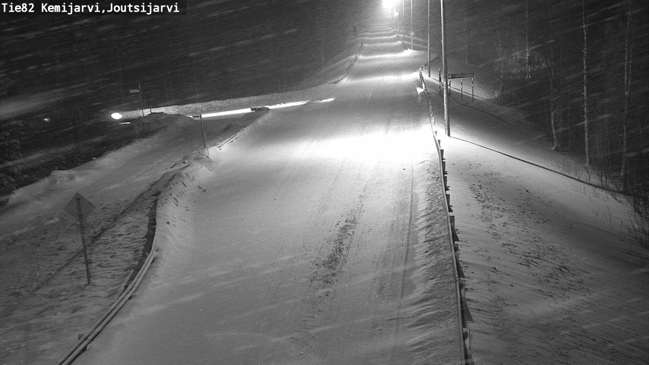 Weather Camera Image Road 82 Kemijärvi, Joutsijärvi, Kemijärvi, Lappi