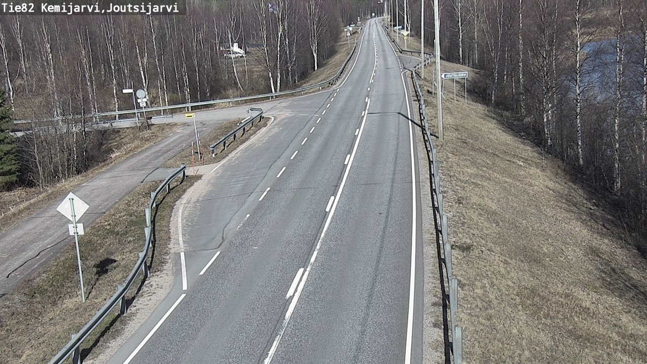 Weather Camera Image Väg 82 Kemijärvi, Joutsijärvi, Kemijärvi, Lappi