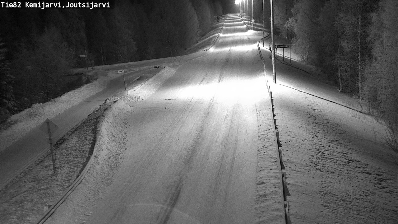 Weather Camera Image Road 82 Kemijärvi, Joutsijärvi, Kemijärvi, Lappi