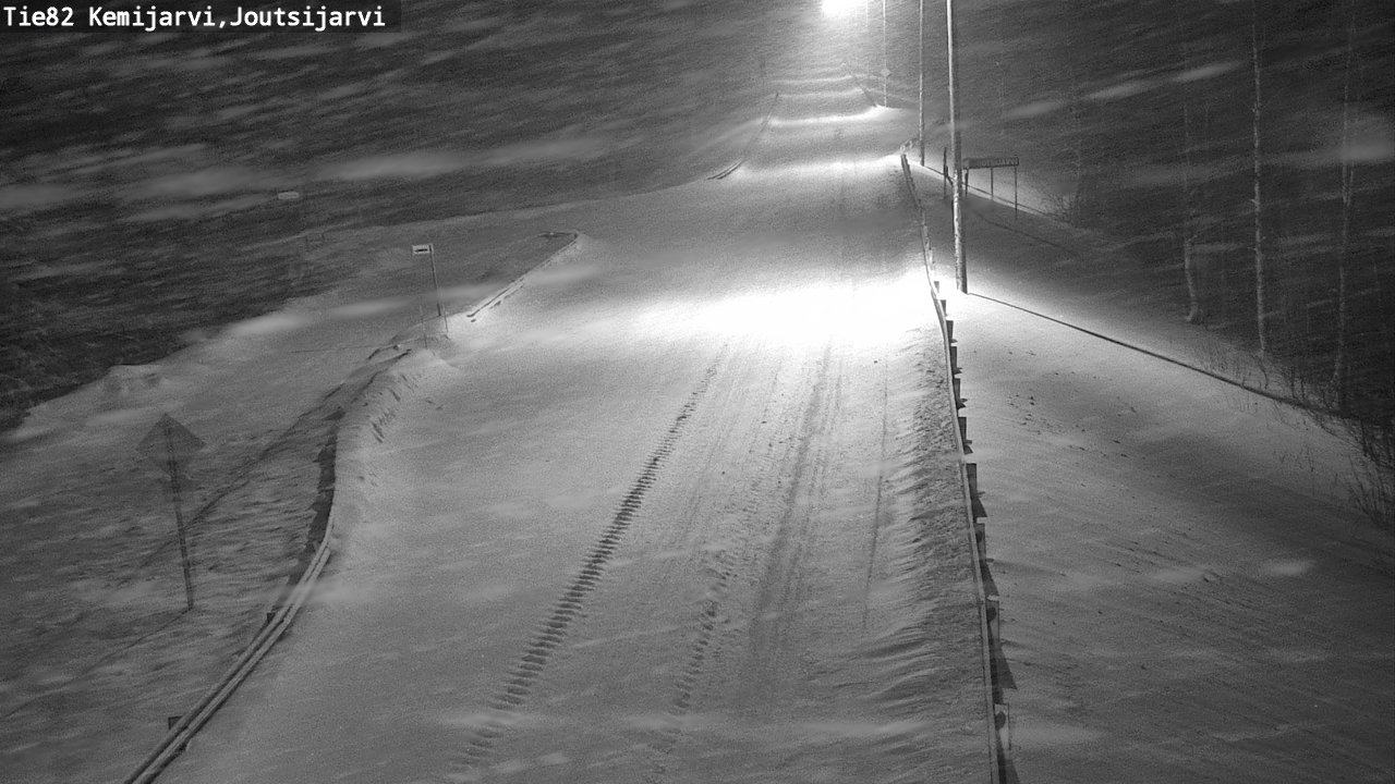 Weather Camera Image Road 82 Kemijärvi, Joutsijärvi, Kemijärvi, Lappi