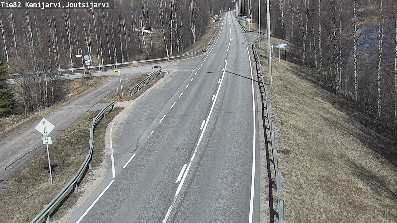 Weather Camera Image Väg 82 Kemijärvi, Joutsijärvi, Kemijärvi, Lappi