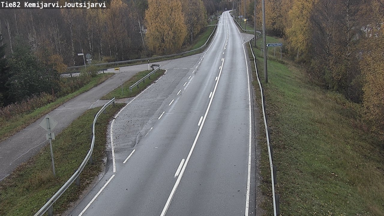 Weather Camera Image Road 82 Kemijärvi, Joutsijärvi, Kemijärvi, Lappi