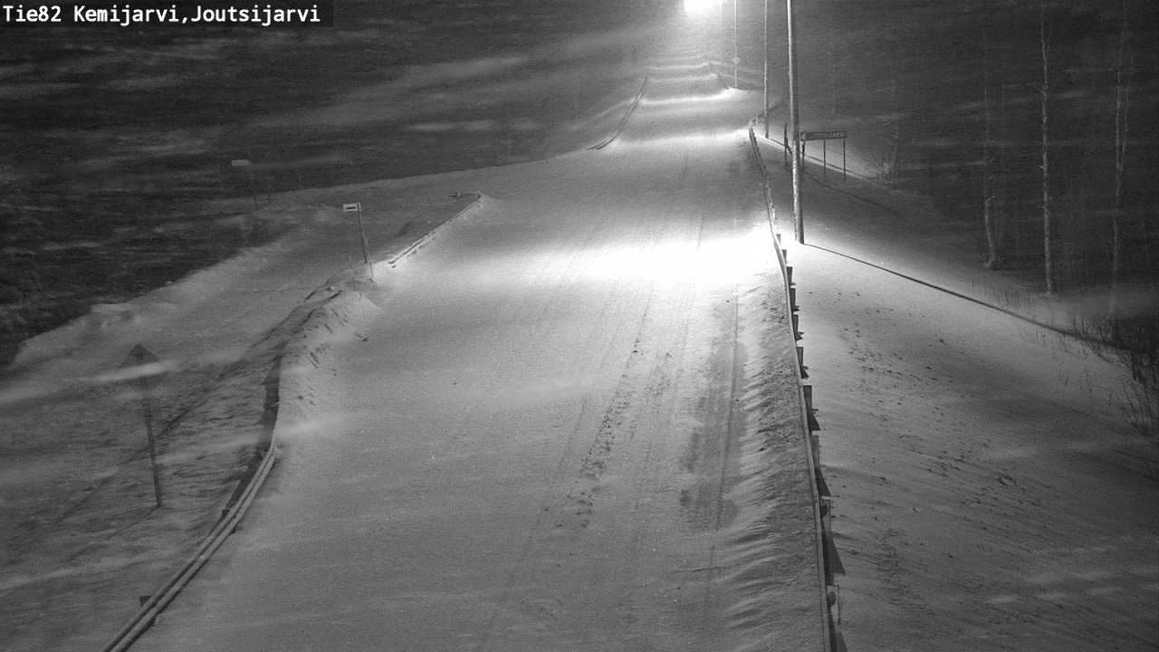 Weather Camera Image Road 82 Kemijärvi, Joutsijärvi, Kemijärvi, Lappi