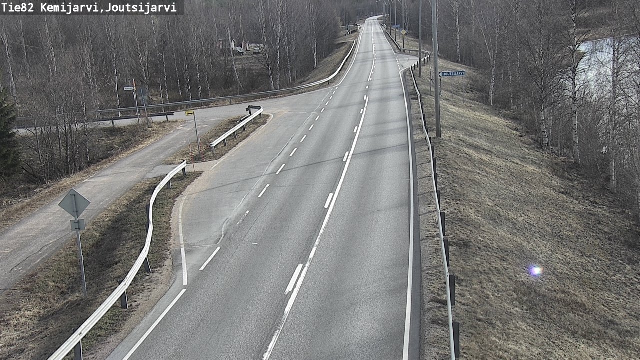Weather Camera Image Väg 82 Kemijärvi, Joutsijärvi, Kemijärvi, Lappi