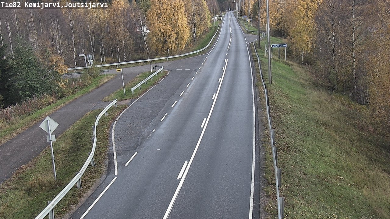 Weather Camera Image Road 82 Kemijärvi, Joutsijärvi, Kemijärvi, Lappi