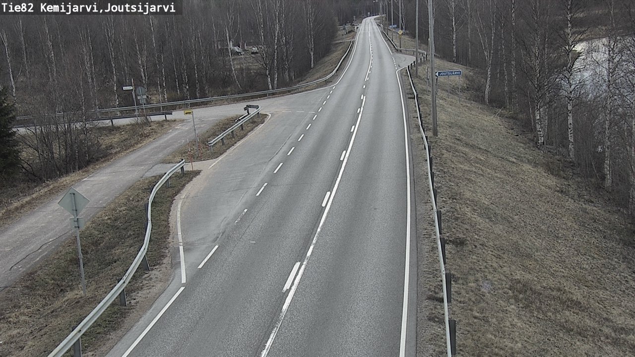 Weather Camera Image Väg 82 Kemijärvi, Joutsijärvi, Kemijärvi, Lappi