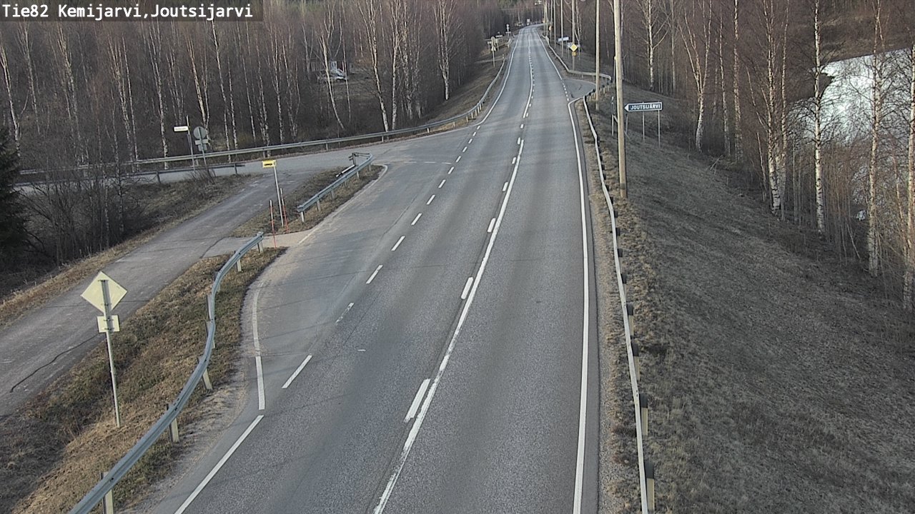 Weather Camera Image Väg 82 Kemijärvi, Joutsijärvi, Kemijärvi, Lappi