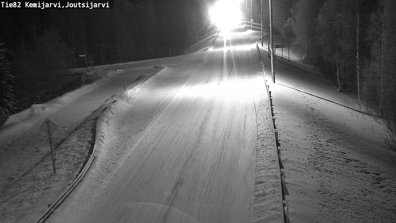 Weather Camera Image Road 82 Kemijärvi, Joutsijärvi, Kemijärvi, Lappi