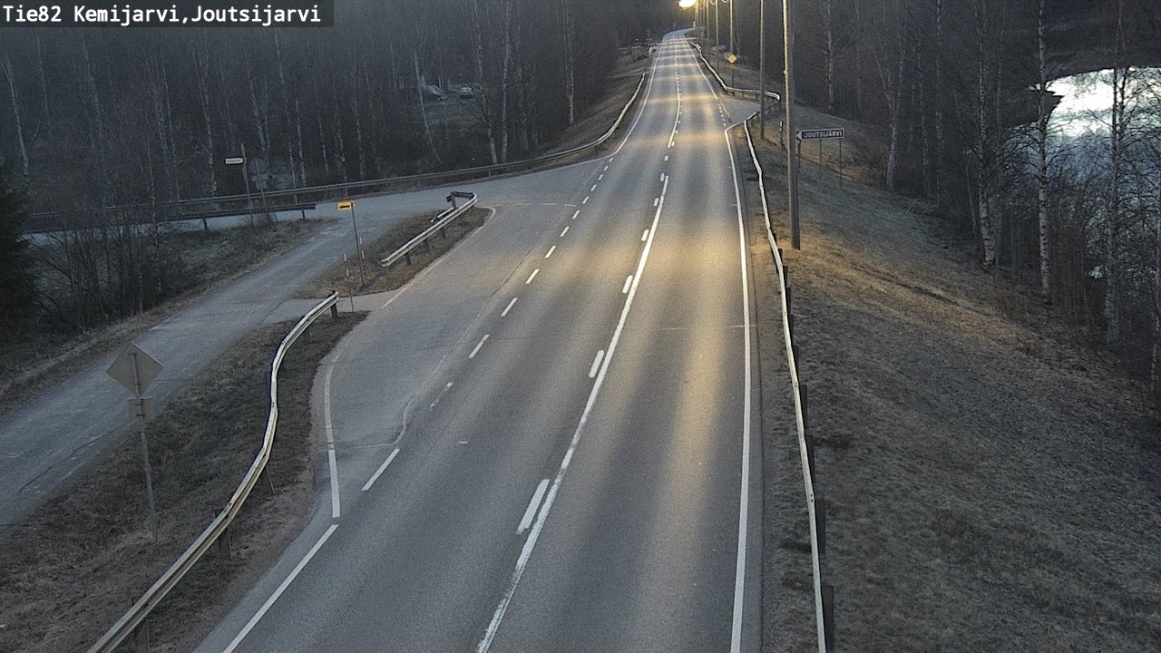 Weather Camera Image Väg 82 Kemijärvi, Joutsijärvi, Kemijärvi, Lappi