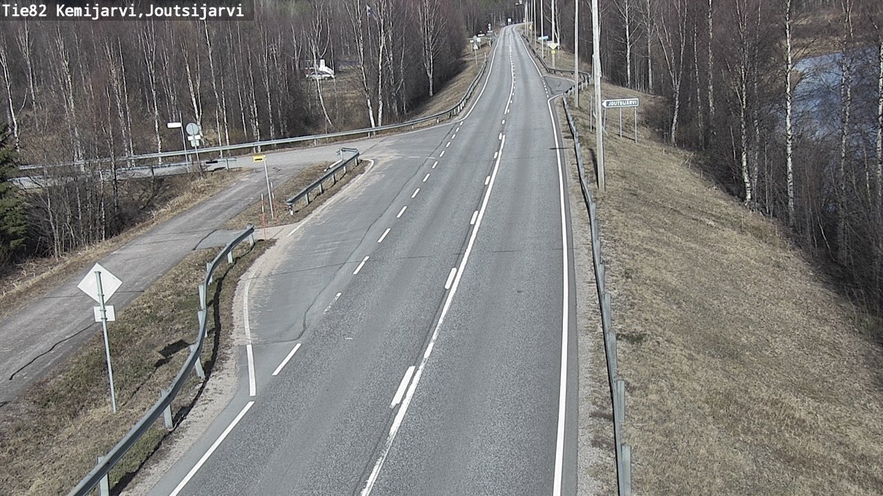 Weather Camera Image Väg 82 Kemijärvi, Joutsijärvi, Kemijärvi, Lappi