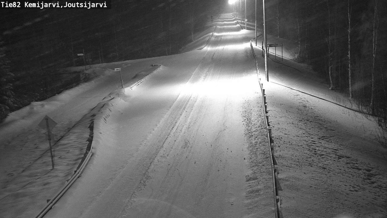 Weather Camera Image Road 82 Kemijärvi, Joutsijärvi, Kemijärvi, Lappi